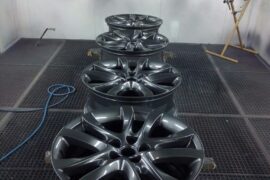 Professionell lackierte Felgen