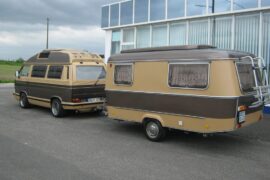 Lackierter Wohnanhänger